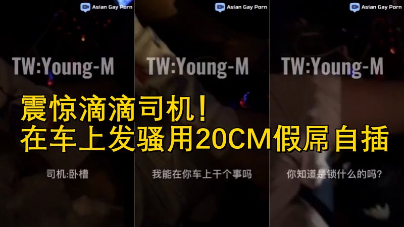 贱狗骚M《震惊滴滴司机！在车上发骚用20CM假屌自插》Young-M 国产免费-第1张