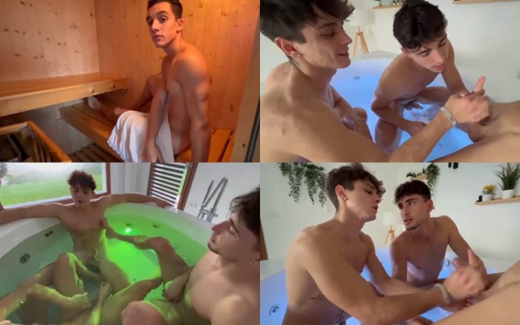 Samuele Cunto (sexysamu) and friends jerk off in the jacuzzi 免费观看-第1张